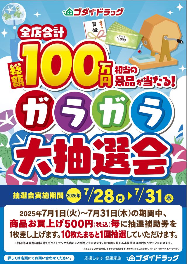 2025年7月ガラガラ大抽選会