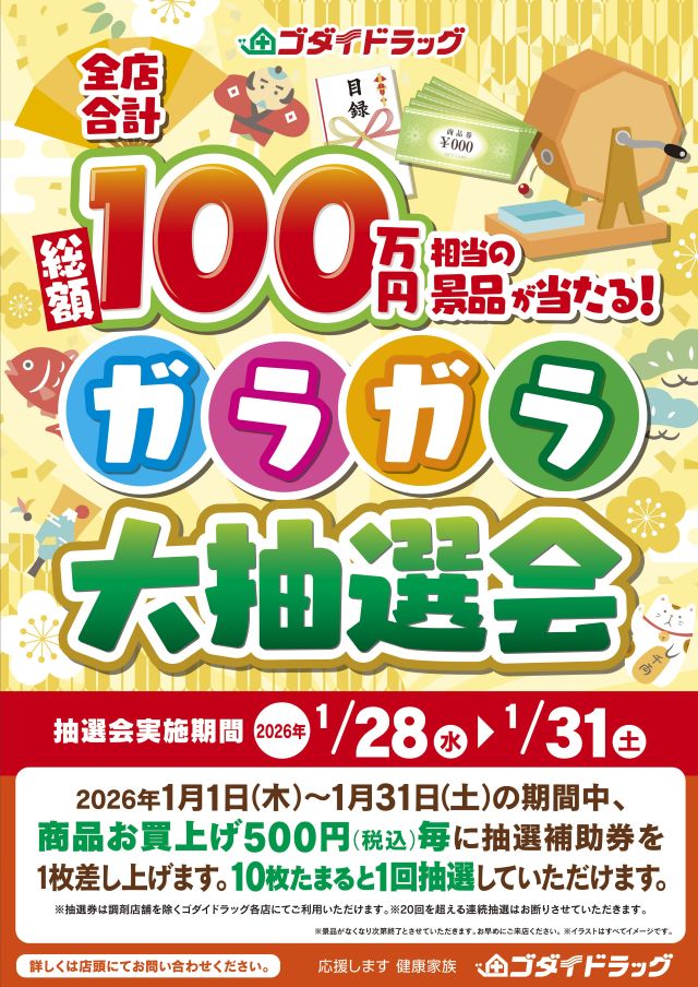 2026年1月ガラガラ大抽選会